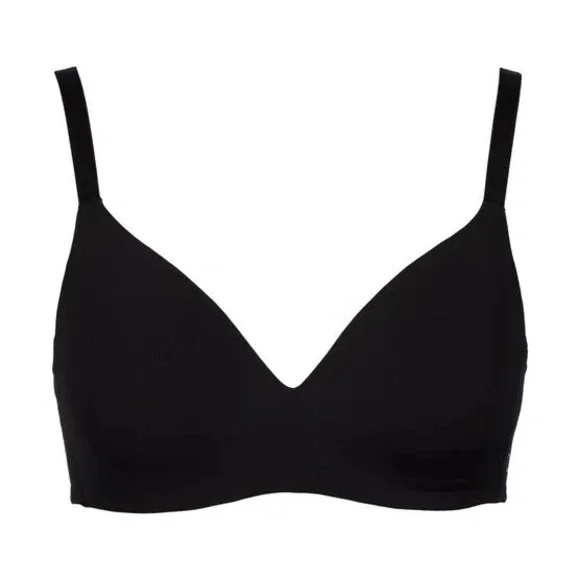 Calvin Klein 2 Pk Lightly Lined Wirefree Bra Microfiber Stretch Black Taupe NEW - Picture 5 of 7
